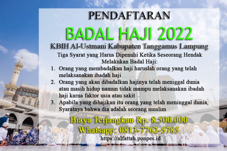 Menerima Pendaftaran Haji Badal Tahun 2022 Kabupaten Tanggamus Lampung